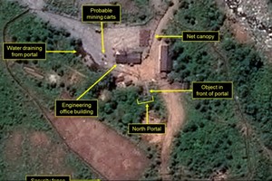 朝鮮豐溪里核試驗場。（圖源：衛星照片）