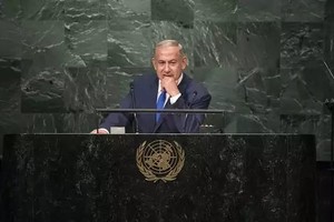 以色列總理內塔尼亞胡在聯合國。（圖源：Getty Images）
