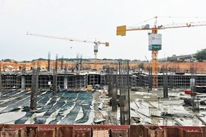 新東區車站的主站與停車區已完成打樁部分。