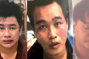 涉及“街頭俠士”傷亡案的3名嫌犯阮晉財(左起)、阮黃珠富及吳文雄。（圖源：公安機關提供）