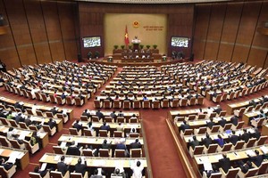 第十四屆國會第五次會議現場一瞥。（圖源：阮樂）