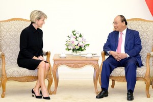 政府總理阮春福接見澳洲外長畢曉普。