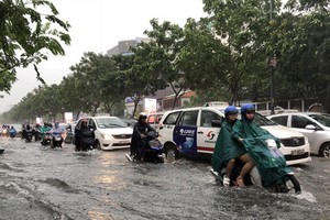 新山一機場附近區域 一片汪洋。（圖源：山和）
