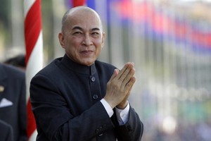 柬埔寨國王諾羅敦‧西哈莫尼。（圖源：AP）