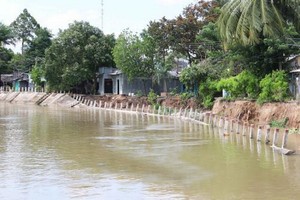 安江省東川市美泰坊河畔坍塌現場一瞥。（圖源：越通社）