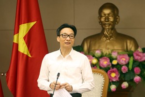 政府副總理武德膽在會議上發表講話。（圖源：廷南）