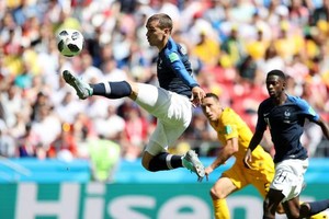 法國(藍衣)勝澳大利亞。（圖源：互聯網）