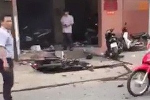 爆炸現場一瞥。（圖源：法律報視頻截圖）