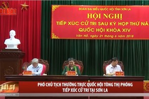 國會常務副主席從氏放昨(21)日在山羅省雲湖縣與選民接觸。（圖源：人民報視頻截圖）