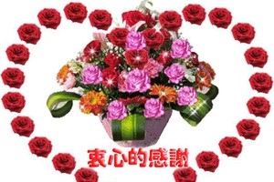 衷心的感謝