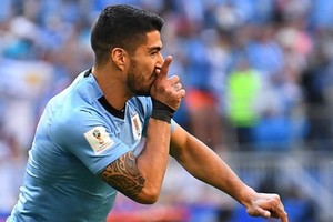 蘇亞雷斯（Suarez）慶祝進球。（圖源：互聯網）