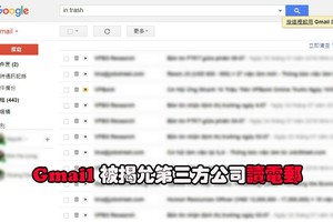 Gmail 被揭允第三方公司讀電郵。（示意圖源：寡沙）