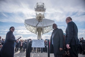 MeerKAT望遠鏡揭幕式一瞥。（圖源：AFP）