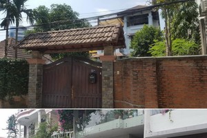 上下圖分別為兩名峴港市原人委會主席陳文明和文友戰的私宅。（圖源：黎飛 - 晉越）