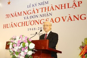 阮富仲總書記在會上致詞。（圖源：智勇）