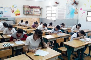 畢業考試現場一瞥。