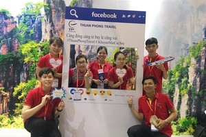 順捷旅行社展位一隅。