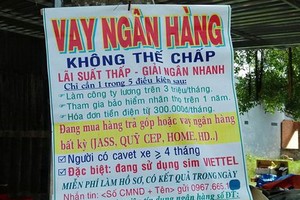 無抵押貸款的廣告宣傳到處可見。（圖源：在線隆安報）