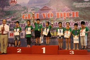 全國優秀青少年國際象棋錦標賽頒獎儀式。