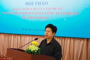 衛生部診治病管理局副局長阮仲科致開幕詞。（圖源：視頻截圖）