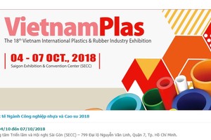 2018第十八屆越南國際塑橡膠工業展（VietnamPlas 2018）即將開幕。（圖源：網站截圖）