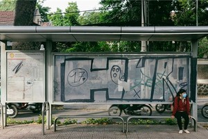 在巴士路線圖亂塗亂畫