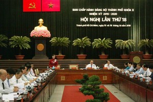 第十屆市黨部執委會第十八次會議開幕式現場。（圖源：越通社）