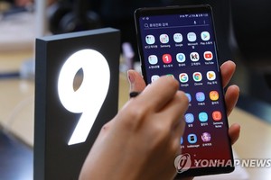 三星 Galaxy Note 9 在韓銷量破百萬。（圖源：韓聯社）