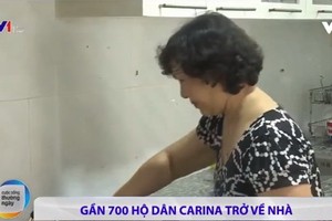 Carina 公寓居民重返家園。（VTV視頻截圖）