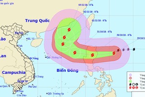 “玉兔”超強颱風的移動方向。（圖源：國家水文氣象預報中心）