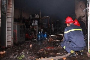 火勢熄滅後的現場。（圖源：VTC）