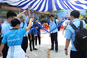 大學生參加三鍛煉學生盛會。（圖源：越通社）