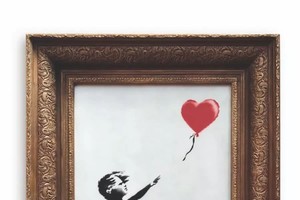 班克斯作品《女孩與氣球》。