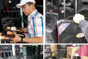 電子設備市場和網上正銷售各種廉價揚聲器。