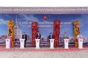 VinUni大學項目按鈕動工儀式一瞥。（圖源：Vingroup）
