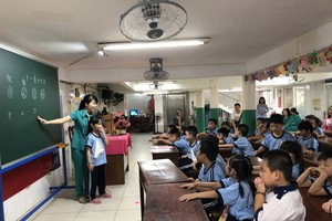 平泰小學舉辦的華語科模擬教學活動現場一瞥。