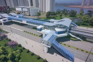 地鐵二號線配景圖。