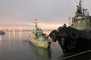 被俄邊防軍扣留的烏克蘭船隻。（圖源：互聯網）