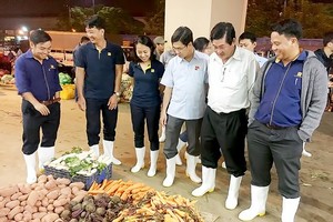 就地粗加工馬鈴薯、紅蘿蔔、白蘿蔔，之後運入平田集散市場。