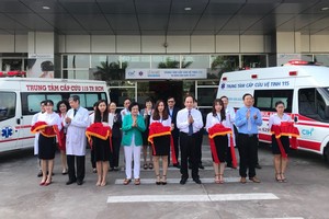 市115急救中心的第二十六分站投入運營剪綵儀式。（圖源：寶明）