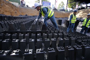 去年在守德郡武文銀街安裝的地下調節池現已發揮作用。