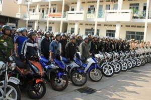 市交警力量準備出擊執行任務。（圖源：山平）