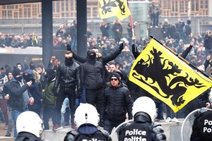 比利時佛蘭德民族主義政黨組織示威活動。（圖源：互聯網）