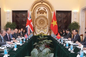 越英外交部副部長級政治諮詢會議現場。（圖源：林慶）