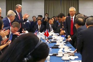 中美經貿談判會場 。 （圖源：互聯網）
