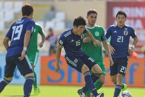 日本與土庫曼斯坦隊比賽一瞥。（圖源：互聯網）