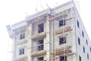 3名工人墜地喪命的事發建築工程。（圖源：陳嶺）