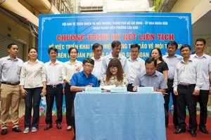 環境俠士分會成立簽署計劃儀式。（圖源：明福）