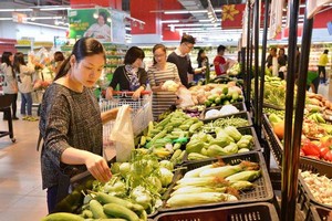 消費者在超市選購蔬菜。（圖源：互聯網）