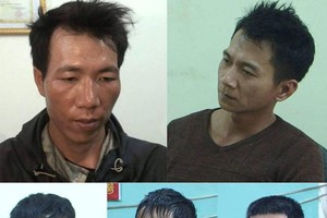 被起訴的涉案團夥，由上至下左起：梁文雄、王文雄、梁文呂、裴文功及范文任。（圖源：CTV）